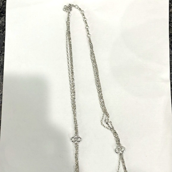 Stella and Dot Long Silver Necklace - Picture 3 of 3